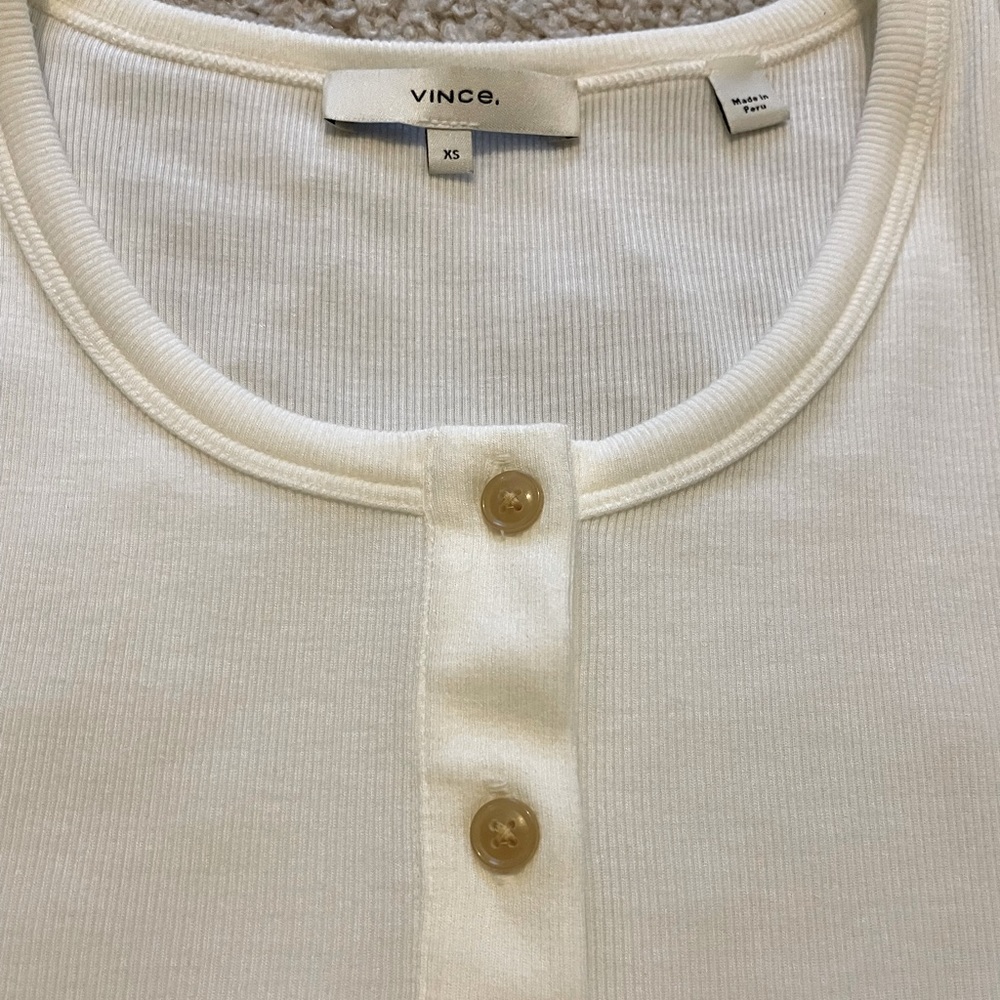 Vince Rib Henley Tank - Picture 3 of 3